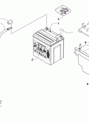 BATTERY AND STARTER MOTOR ASSEMBLY