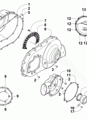 CLUTCH SIDE ENGINE COVERS