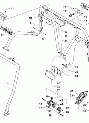 ROPS AND TAILLIGHT ASSEMBLY