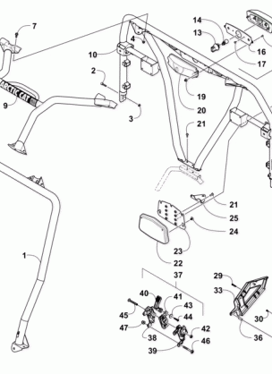 ROPS AND TAILLIGHT ASSEMBLY (SER. tahos_  302247 AND ABOVE)