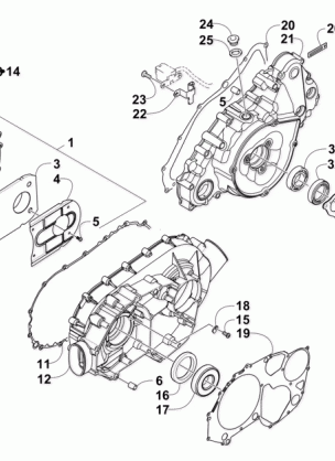 CLUTCH / V-BELT / MAGNETO COVER ASSEMBLY