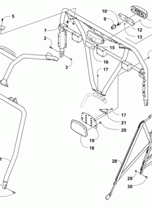 ROPS AND TAILLIGHT ASSEMBLY