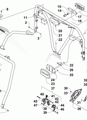 ROPS AND TAILLIGHT ASSEMBLY