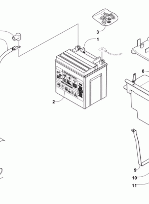 BATTERY AND STARTER MOTOR ASSEMBLY