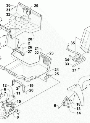 CONSOLE FLOOR PANEL AND STORAGE BOX ASSEMBLY