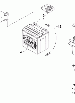 BATTERY AND STARTER MOTOR ASSEMBLY