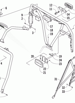 ROPS AND TAILLIGHT ASSEMBLY