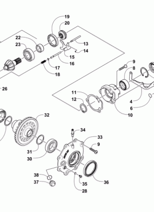 FRONT DRIVE GEARCASE ASSEMBLY