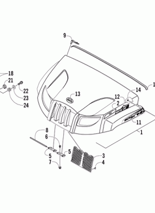 HOOD AND HEADLIGHT ASSEMBLY