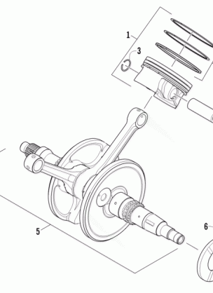 CRANKSHAFT AND PISTON ASSEMBLY