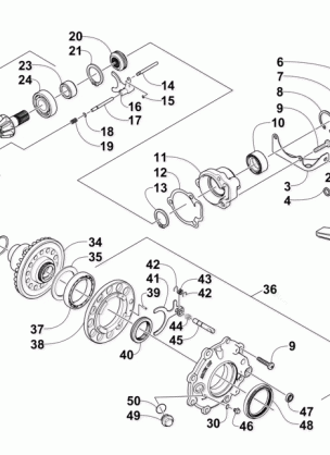 FRONT DRIVE GEARCASE ASSEMBLY