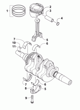 CRANKSHAFT AND PISTON ASSEMBLY