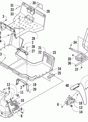 CONSOLE FLOOR PANEL & STORAGE BOX ASSEMBLY