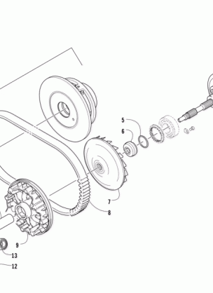 CLUTCH AND DRIVE BELT ASSEMBLY