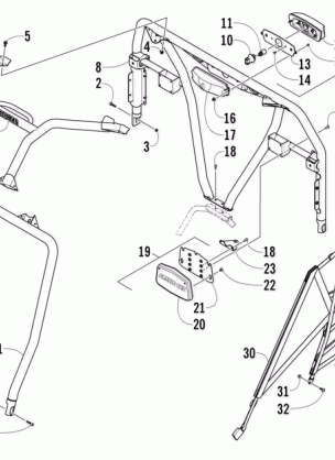 ROPS AND TAILLIGHT ASSEMBLY