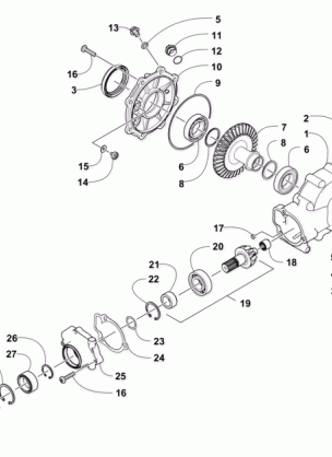 REAR DRIVE GEARCASE ASSEMBLY