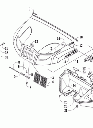 HOOD AND HEADLIGHT ASSEMBLY