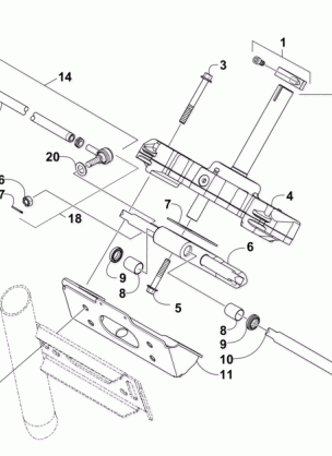 RACK AND PINION ASSEMBLY (SER. tahos_ 309156 AND BELOW)