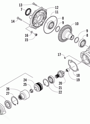 REAR DRIVE GEARCASE ASSEMBLY