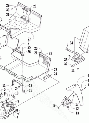 CONSOLE FLOOR PANEL & STORAGE BOX ASSEMBLY