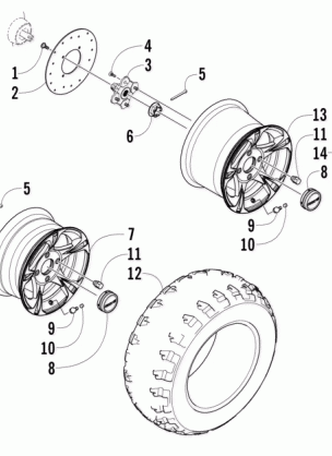 WHEEL AND TIRE ASSEMBLY