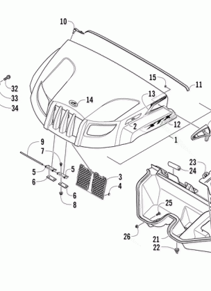 HOOD AND HEADLIGHT ASSEMBLY