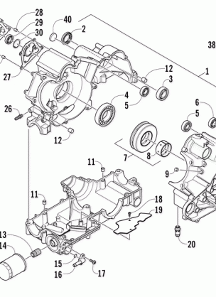 CRANKCASE ASSEMBLY (ENGINE SERIAL NO. 20101690 AND UP)