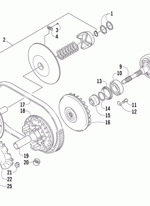 TRANSMISSION ASSEMBLY (ENGINE SERIAL NO. UP TO 20044789)