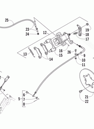 REAR AND PARKING BRAKE ASSEMBLY