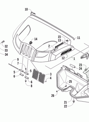 HOOD AND HEADLIGHT ASSEMBLY