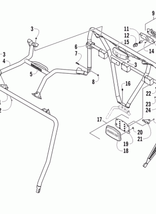 ROPS AND TAILLIGHT ASSEMBLY