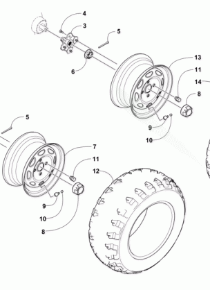 WHEEL AND TIRE ASSEMBLY