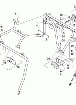 ROPS AND TAILLIGHT ASSEMBLY