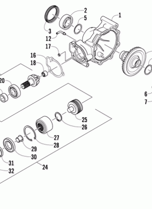 REAR DRIVE GEARCASE ASSEMBLY