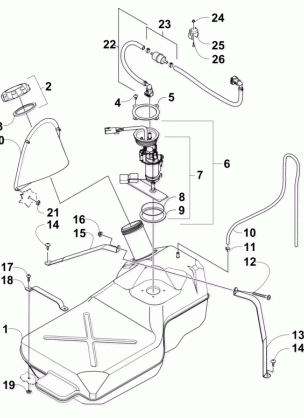 GAS TANK ASSEMBLY UP TO VIN: 302024