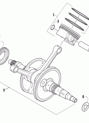 CRANKSHAFT AND PISTON ASSEMBLY