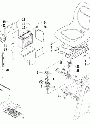 SEAT BATTERY AND TOOL KIT ASSEMBLY