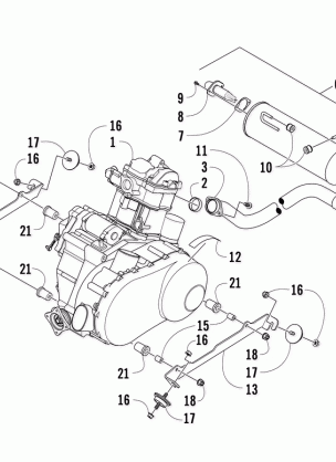 ENGINE AND EXHAUST