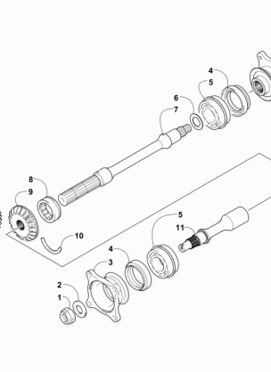 SECONDARY DRIVE ASSEMBLY (ENGINE SERIAL NO. 0700A70010050 and Up)