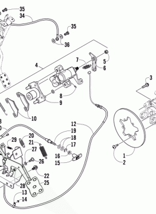 REAR AND PARKING BRAKE ASSEMBLY