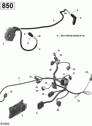 10- Engine Harness and Electronic Module - 850 EFI (Outlander MAX)