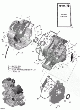 01- Crankcase - 650 EFI (Package PRO)