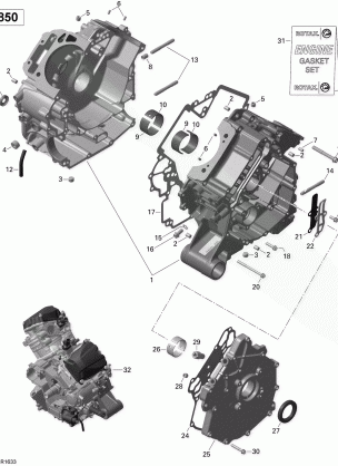 01- Crankcase - 850 EFI