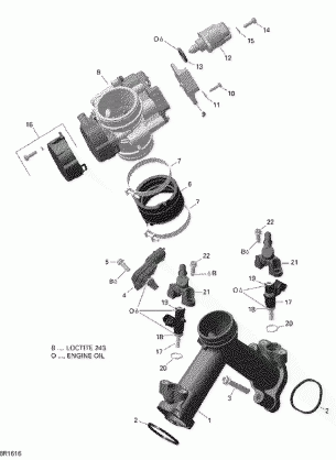 02- Air Intake Manifold and Throttle Body - 650 EFI