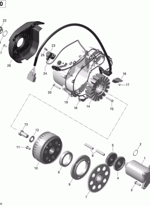 03- Magneto and Electric Starter - 850 EFI (Outlander MAX)