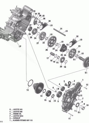 01- Gear Box and Components - GBPS - XMR 1000R EFI