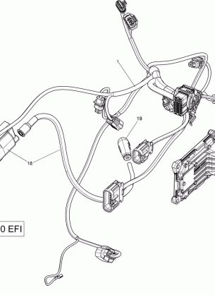 10- Engine Harness and Electronic Module - 450 EFI