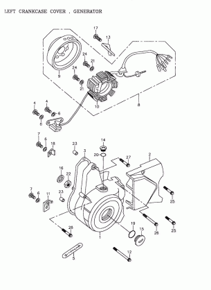 01- Left Crankcase Cover Generator 172a-07