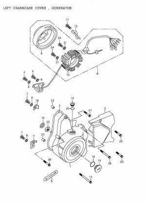 01- Left Crankcase Cover Generator 172-07
