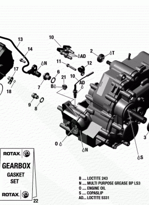01- Gear Box Assy - XMR 850 EFI